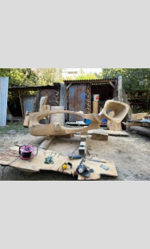 Holzskulptur Mondgucker 6